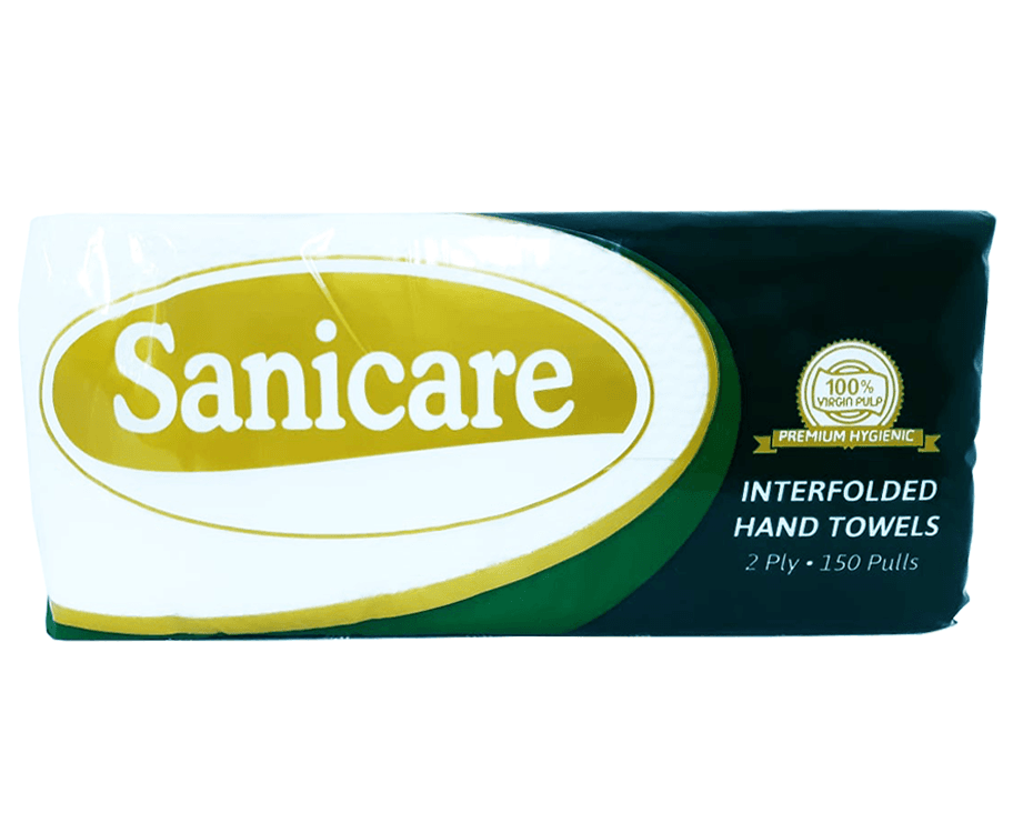 Sanicare Interfolded Hand Towels 2-Ply 150 Pulls