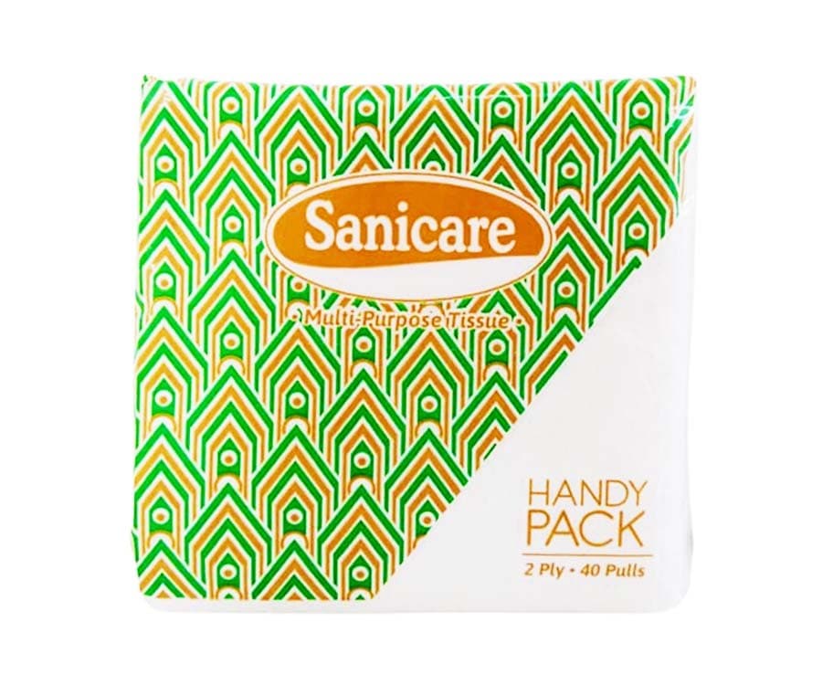 Sanicare Multi-Purpose Tissue Handy Pack 2-Ply 40 Pulls