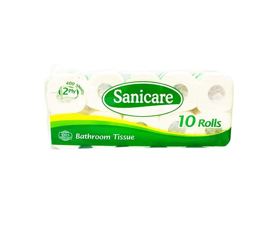Sanicare Bathroom Tissue 2-Ply 400 Sheets 10 Rolls