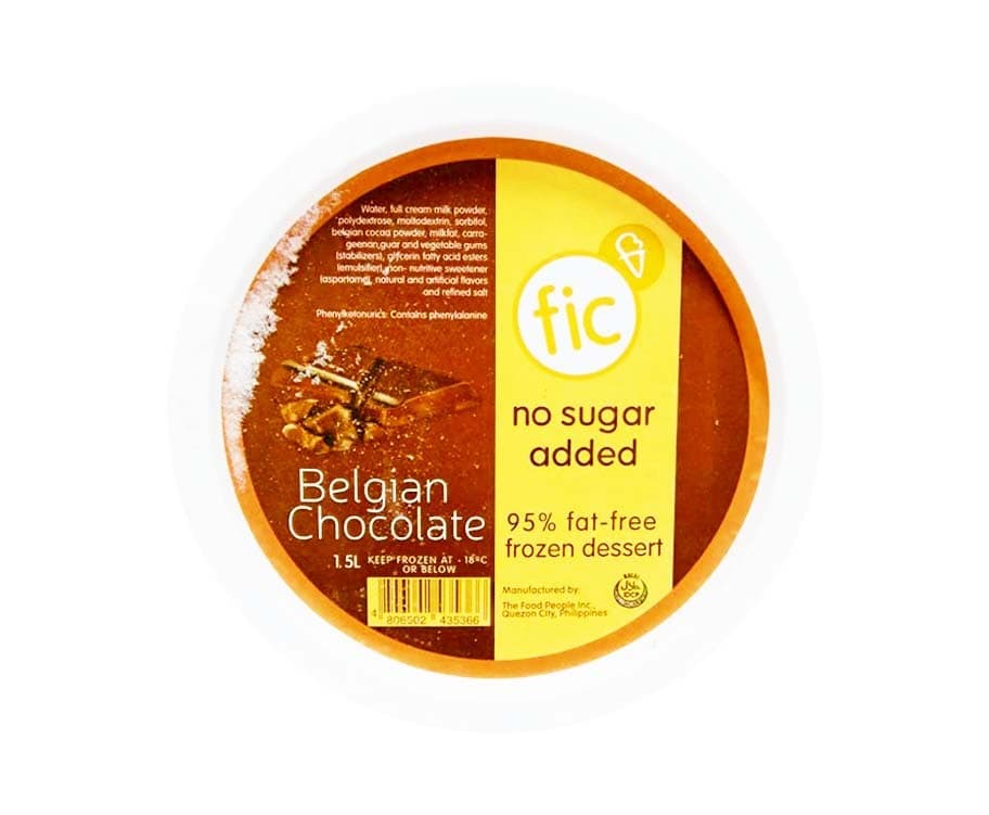 FIC Fruits in Ice Cream Belgian Chocolate No Sugar Added 1.5L