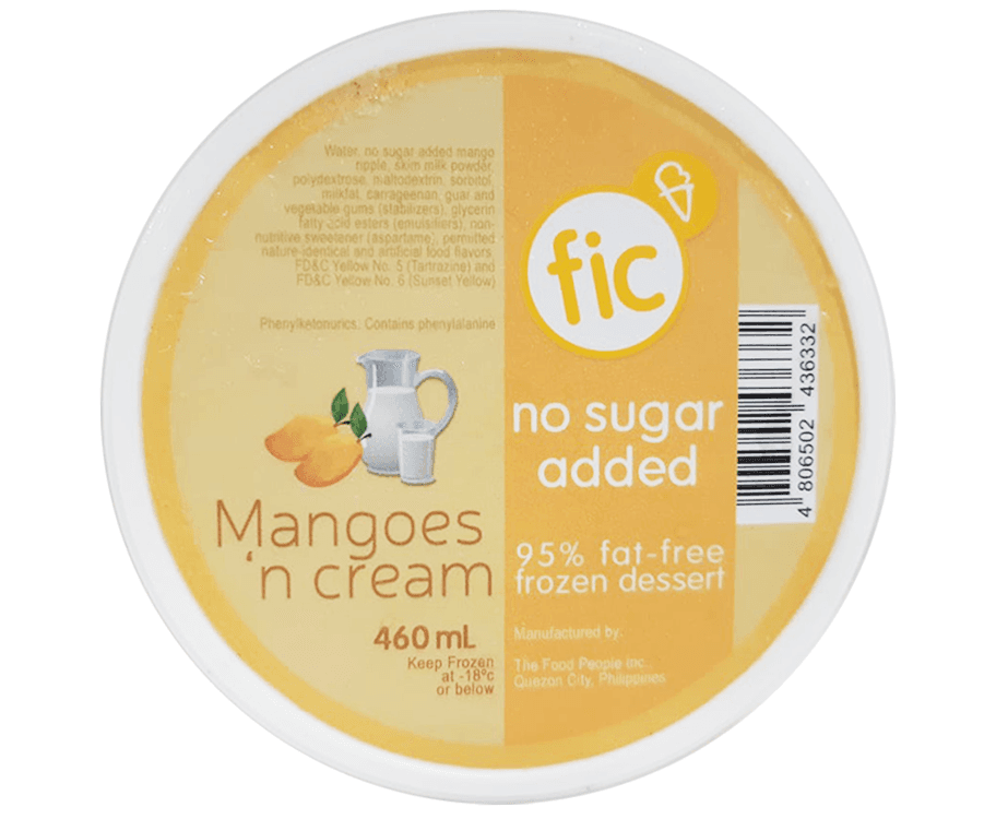 FIC Mangoes 'n Cream No Sugar Added 460mL