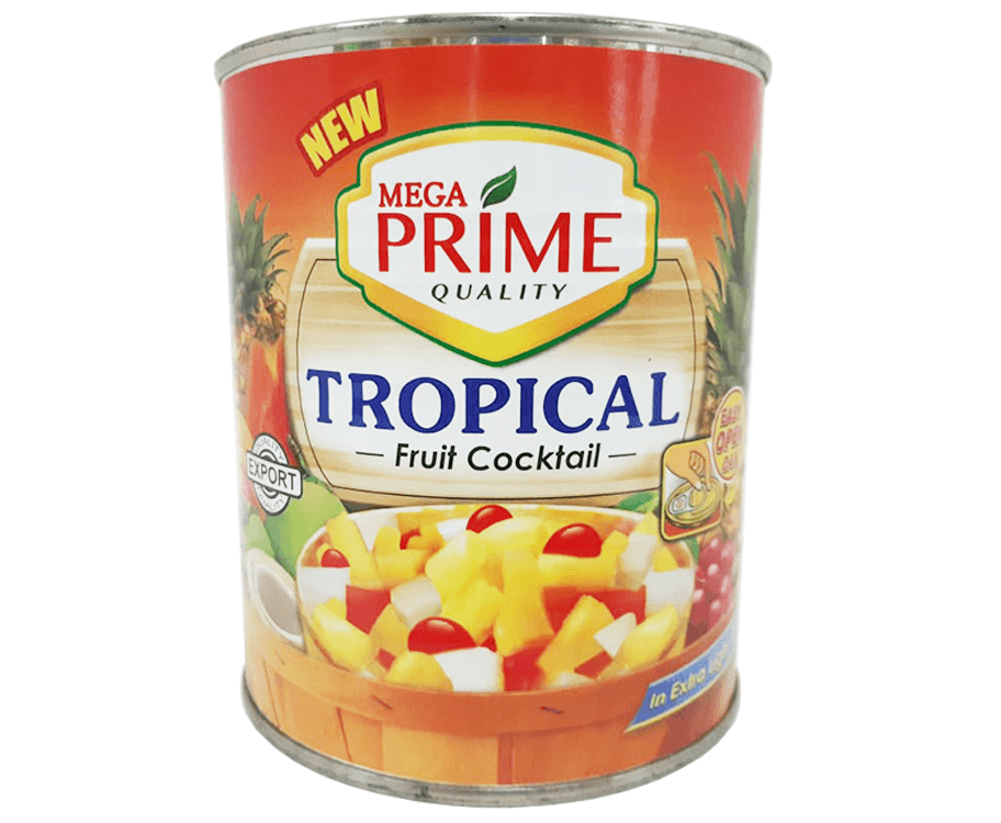 Mega Prime Tropical Fruit Cocktail in Extra Light Syrup 822g