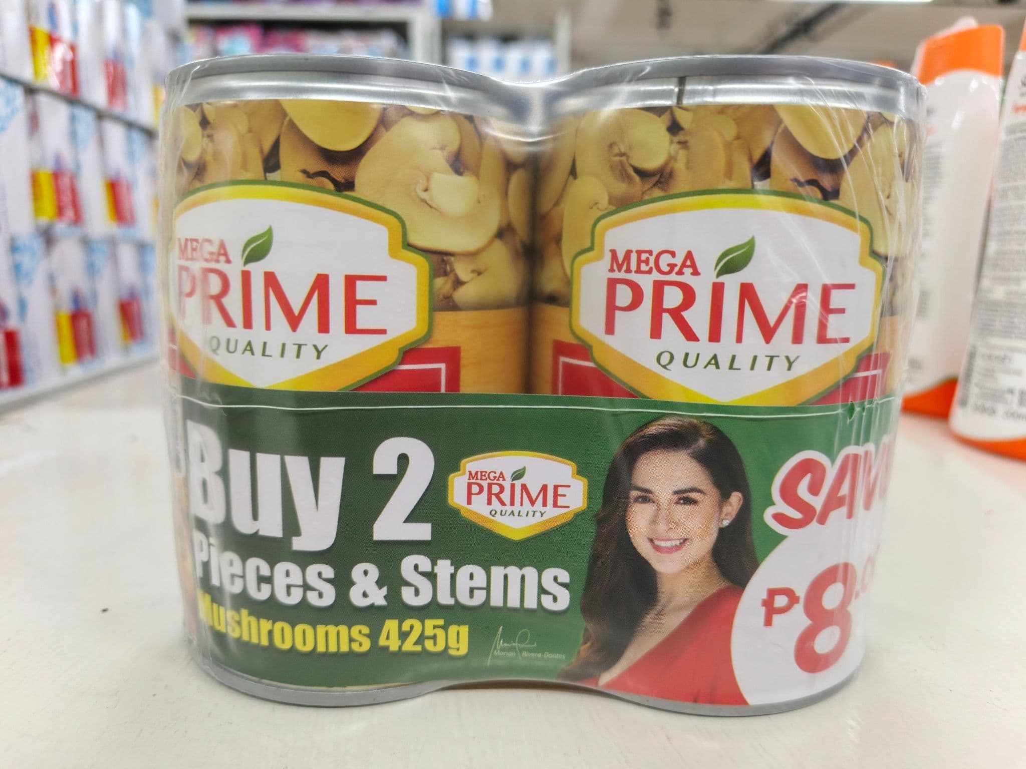 Mega Prime Pieces & Stems Mushrooms (2 Cans x 425g)