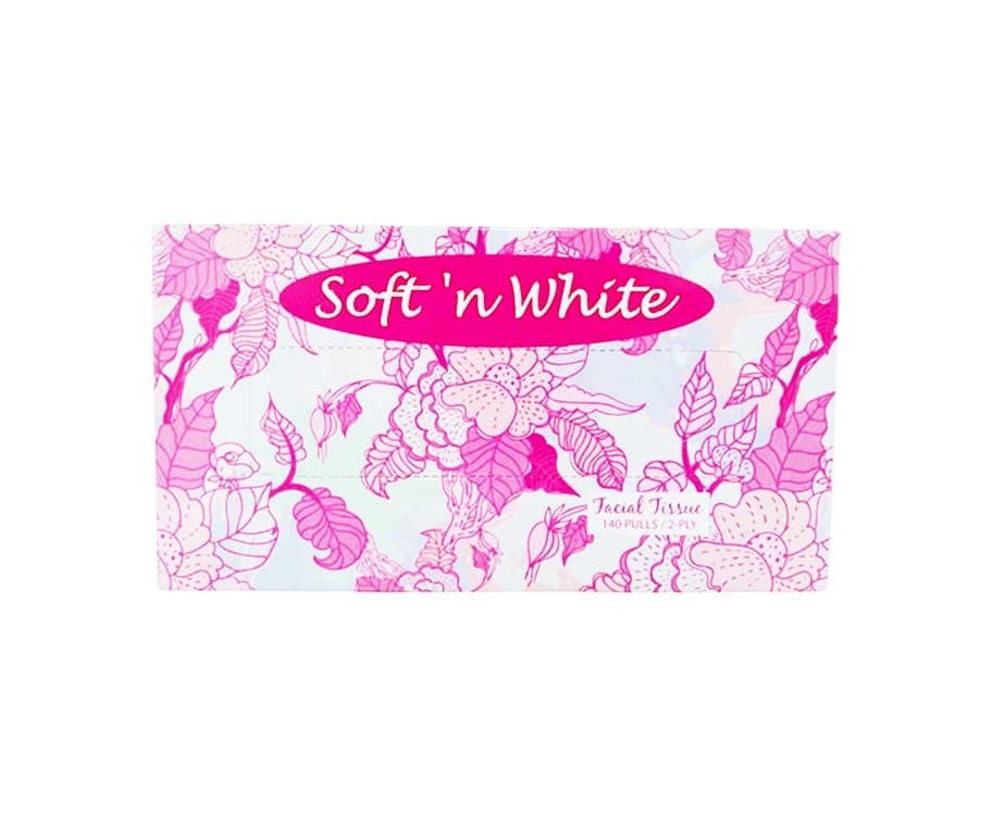 Soft 'n White Facial Tissue 140 Pulls 2-Ply Economy Box