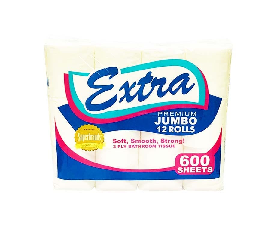 Extra Premium Jumbo Bathroom Tissue 2-Ply 600 Sheets 12 Rolls
