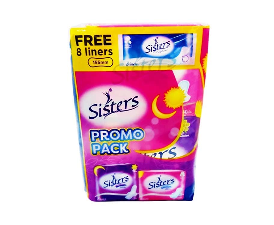 Sisters Day Maxi Cottony Comfort 8 Pads + Sisters Night Plus Dry Comfort 8 Pads