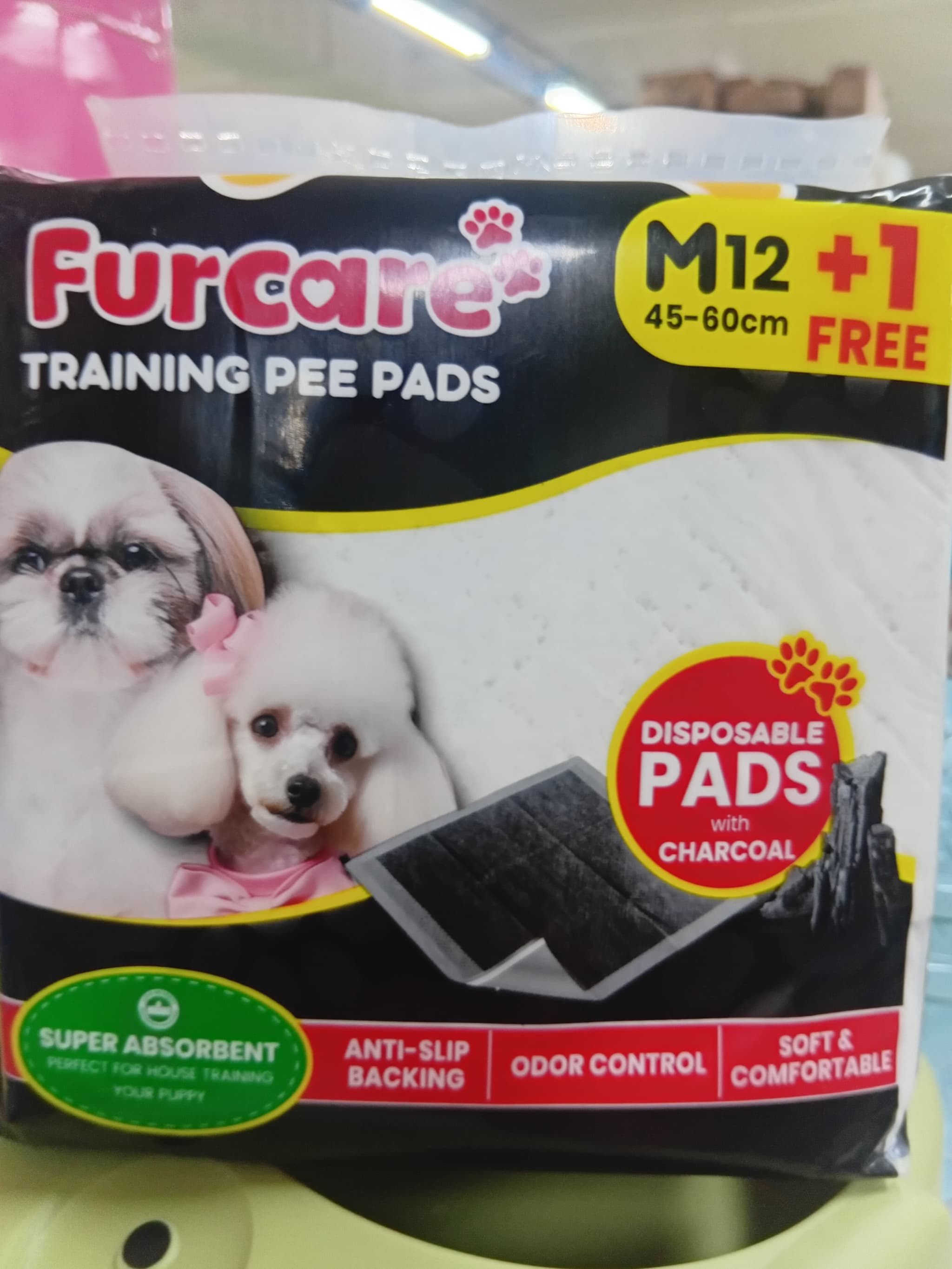 Furcare Training Peepads Charcoal Medium 45-60cm 12+1