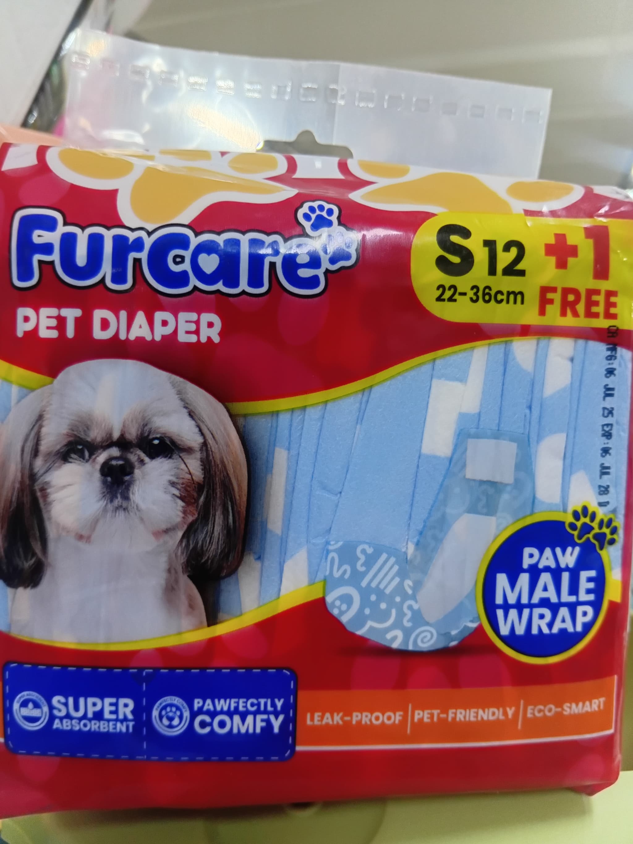 FurCare Pet Diaper Small Male Wrap 12+1 "22-36cm"