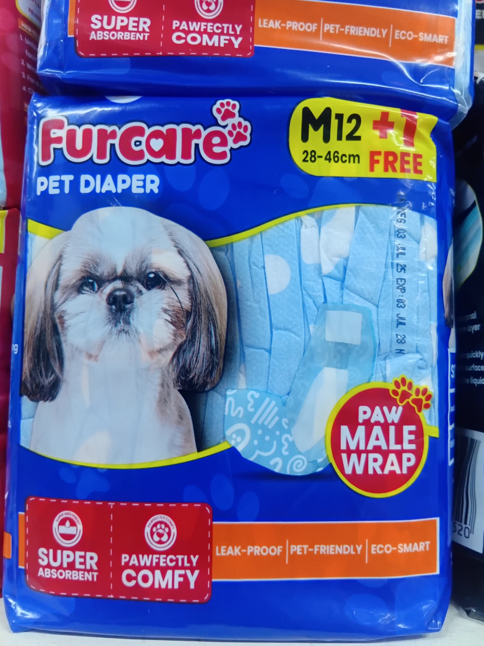 FurCare Pet Diaper Medium Male Wrap 12+1 "28-46cm"