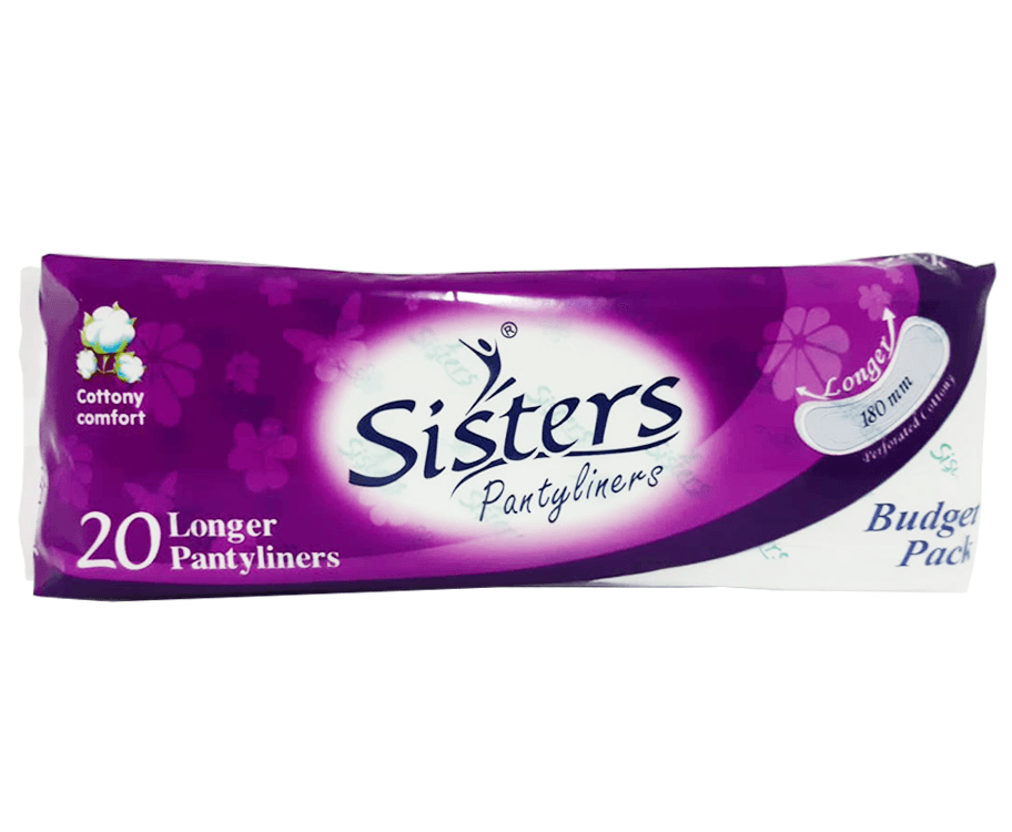 Sisters Pantyliners 20 Longer Pantyliners Cottony Comfort Budget Pack