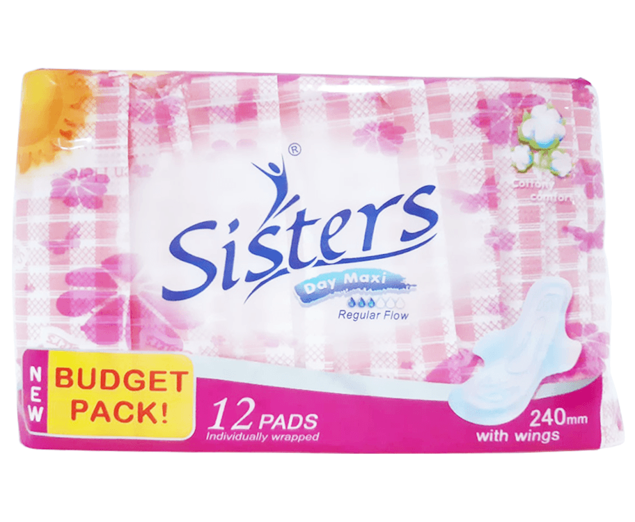 Sisters Day Maxi Regular Flow Cottony Comfort 12 Pads Budget Pack