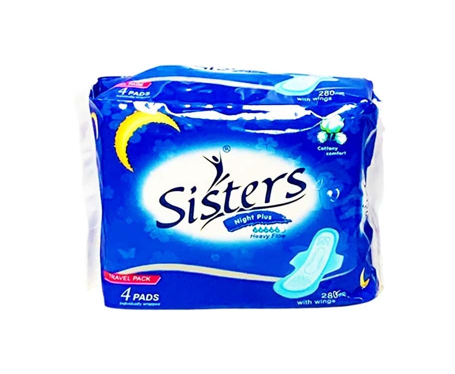 Sisters Night Plus Heavy Flow Cottony Comfort with Wings Travel Pack 280mm 4 Pads