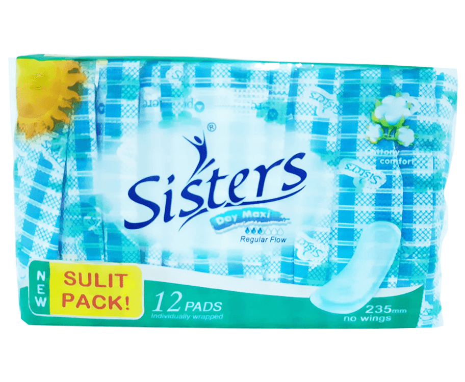 Sisters Day Maxi Regular Flow Cottony Comfort 12 Pads Sulit Pack