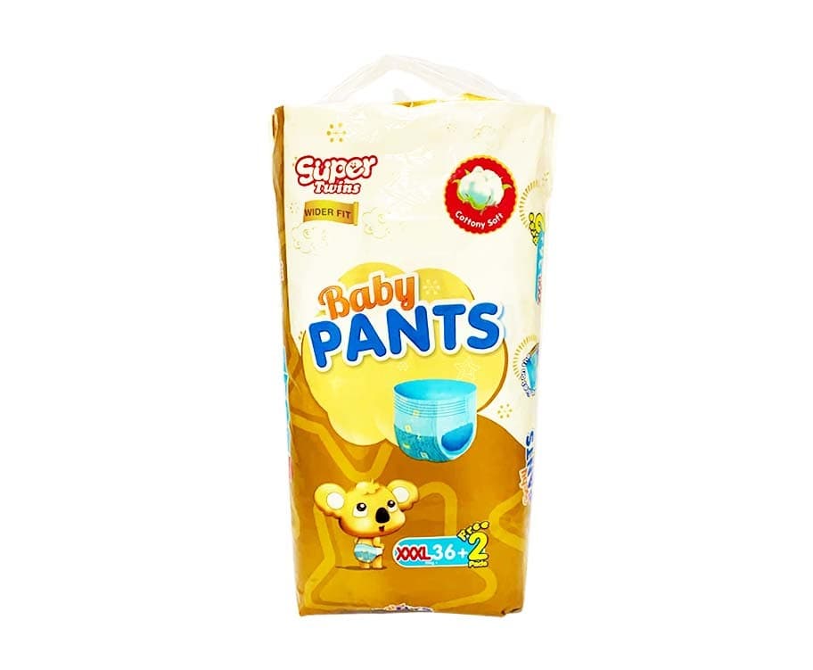 Super Twins Wider Fit Baby Pants XXXL up to 20kg 36+2 Pads