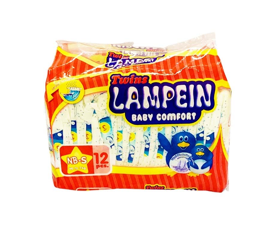 Twins Lampien Baby Comfort Newborn-Small up to 7kg 12 Diapers