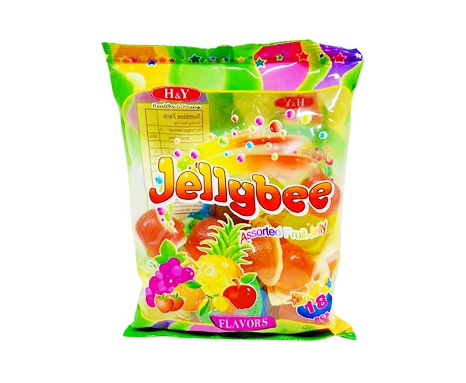 H&Y Jellybee Assorted Fruit Jelly Flavors 18 Pieces