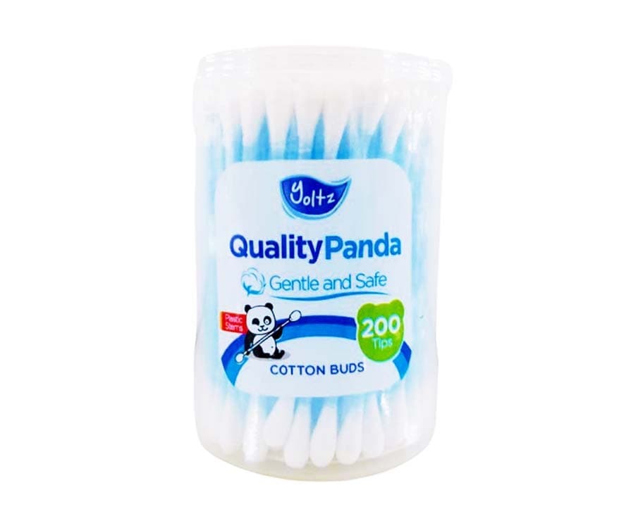 Yoltz Quality Panda Cotton Buds Plastic Stems Blue 200 Tips