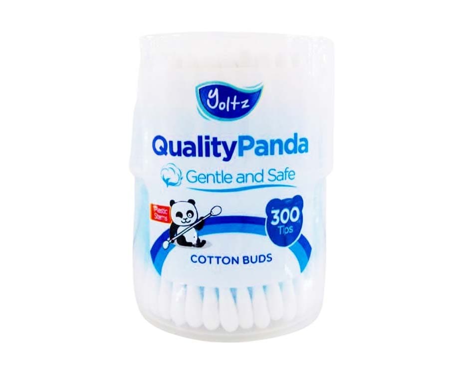 Yoltz Quality Panda Cotton Buds Plastic Stems Blue 300 Tips
