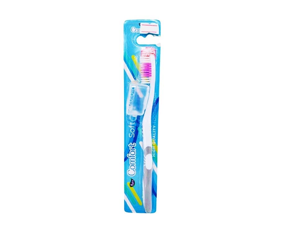 Yoltz Comfort Soft Toothbrush with Hygiene Cap Grey 1 Piece