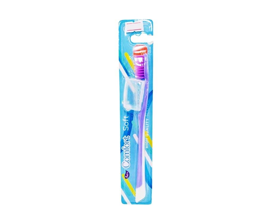 Yoltz Comfort Soft High Quality Toothbrush with Hygienic Cap Purple 1 Piece