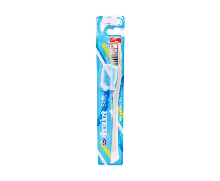 Yoltz Comfort Soft High Quality Toothbrush with Hygienic Cap Grey 1 Piece