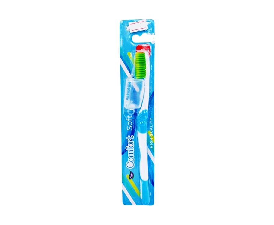 Yoltz Comfort Soft Toothbrush with Hygienic Cap Blue 1 Piece