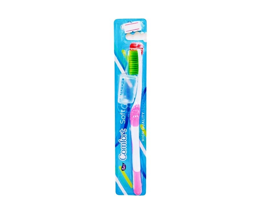 Yoltz Comfort Soft Toothbrush with Hygienic Cap Pink 1 Piece