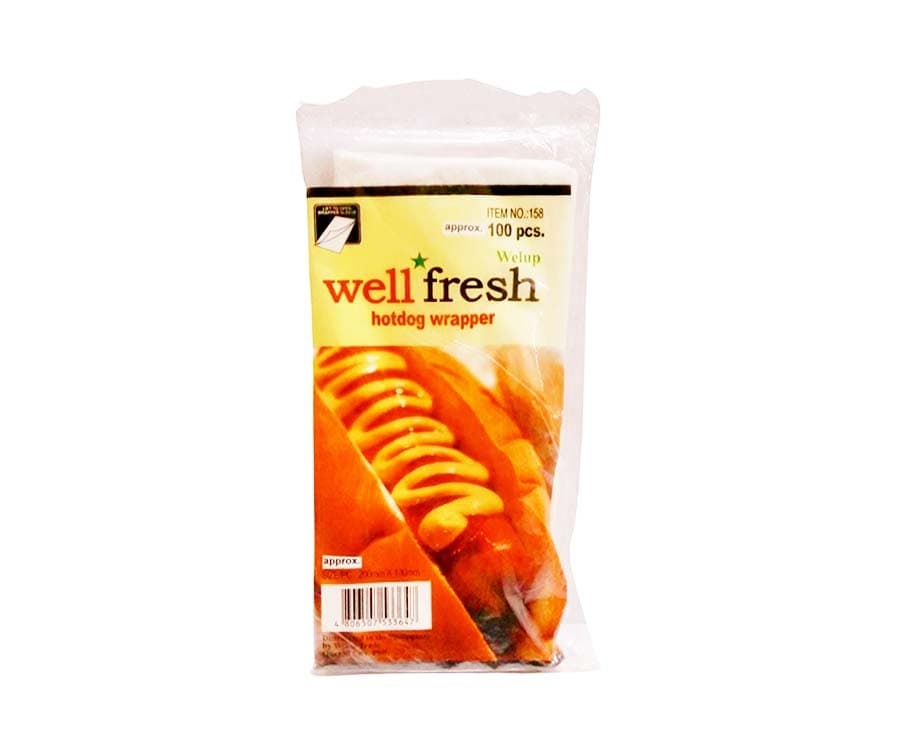 Welup Well Fresh Hotdog Wrapper Approx. 100 Pieces
