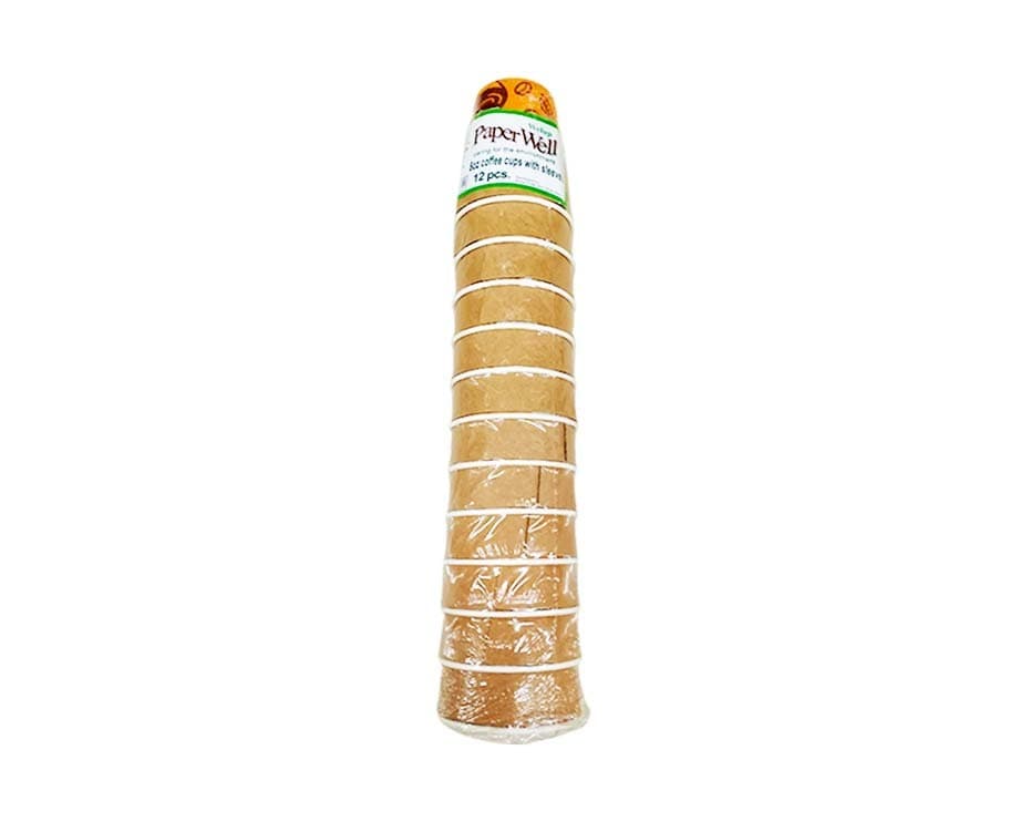 Welup Paper Well Coffee Cups with Sleeves 8oz 12 Pieces