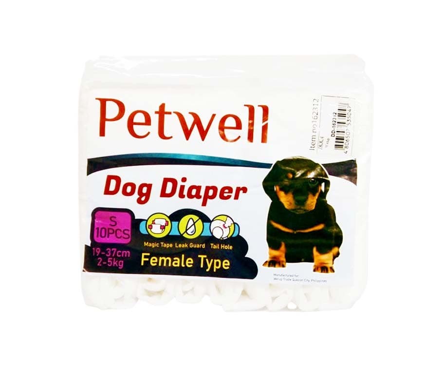 Petwell Dog Diaper Small Female Type 10 Pieces
