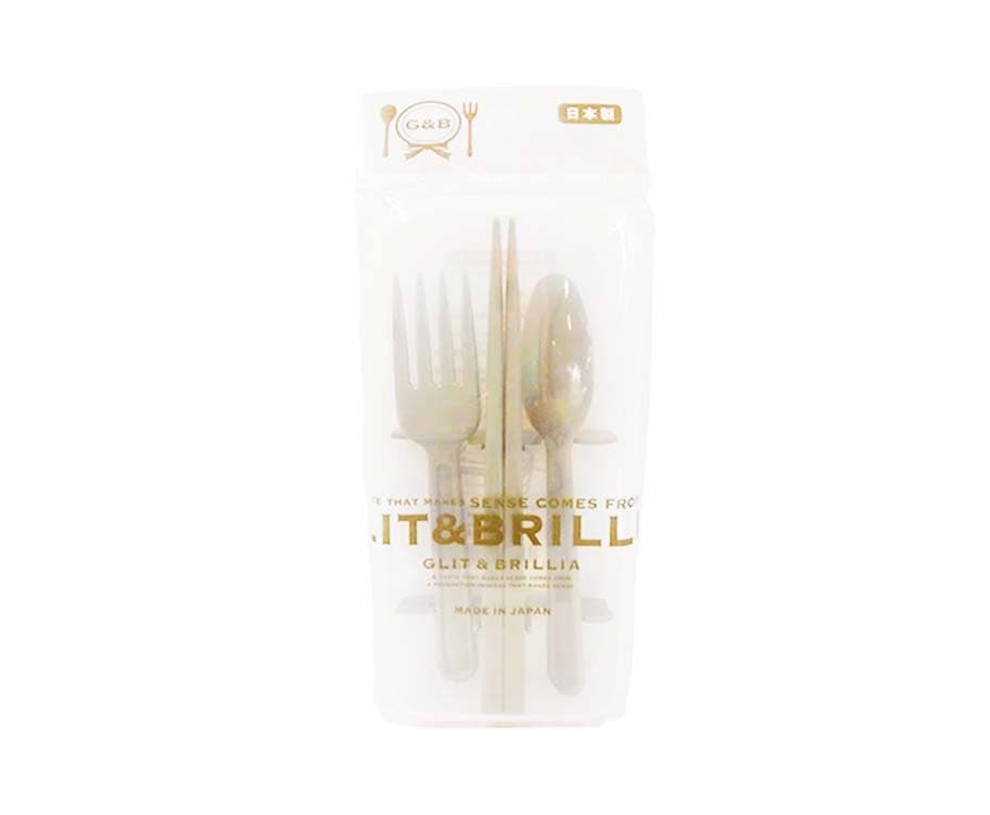 Ikka Welup Glit & Brillia Cutlery Set (Spoon, Fork & Chopsticks) Y-1812