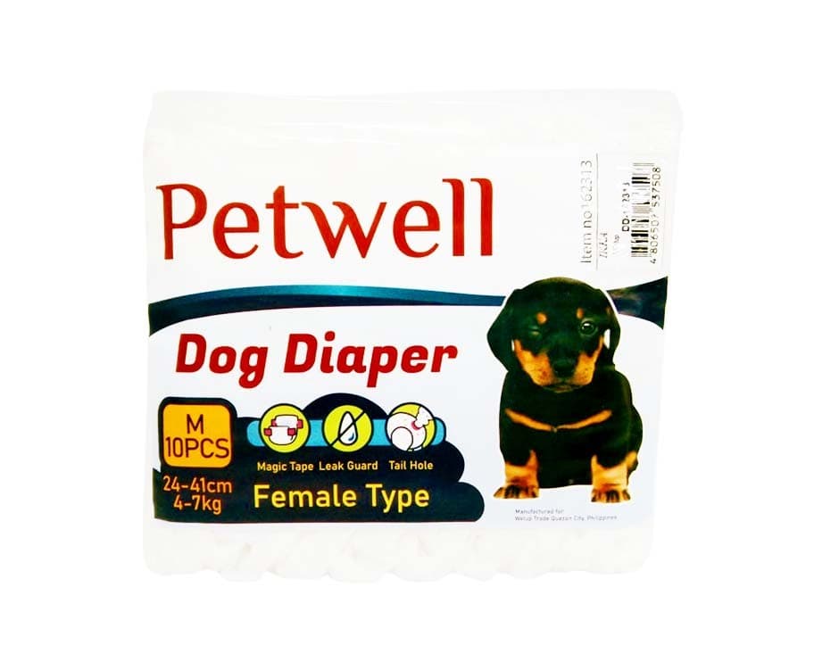 Petwell Dog Diaper Medium Female Type 10 Pieces