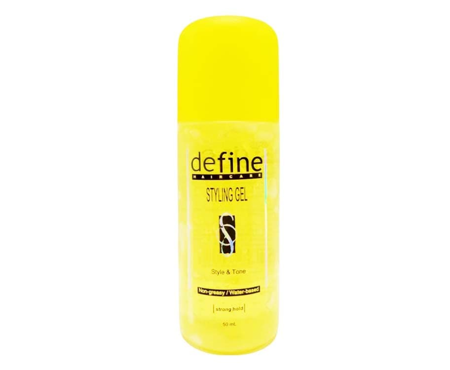 Define Hair Care Styling Gel Strong Hold Yellow 50mL