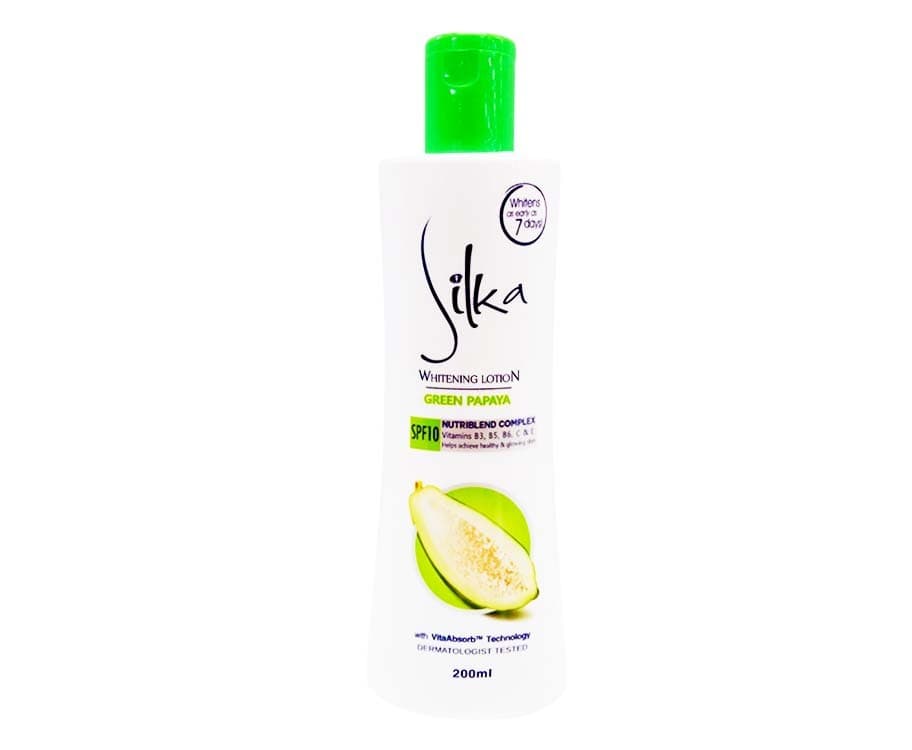 Silka Whitening Lotion Green Papaya SPF10 200mL