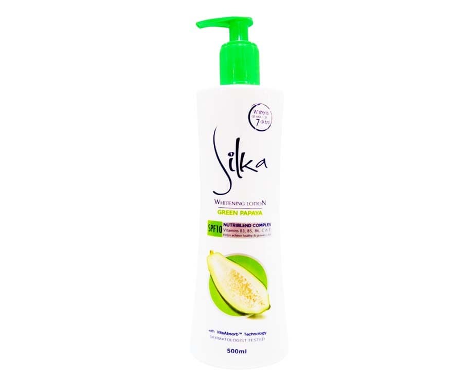 Silka Whitening Lotion Green Papaya SPF10 500mL