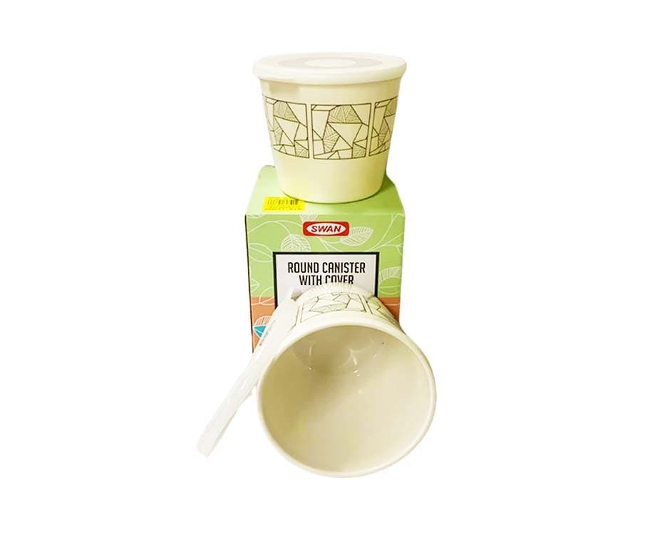 Round Canister 4.5 Inches with Cover 2 Pieces