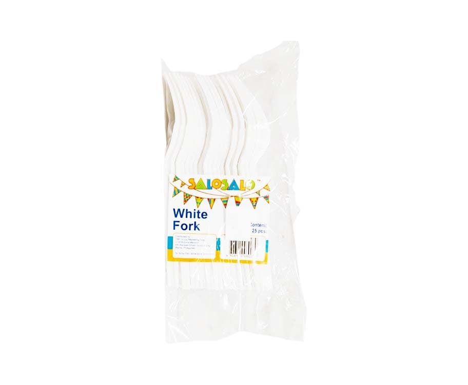 Salo Salo Disposable White Fork 25 Pieces