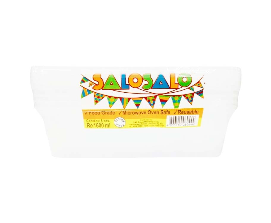 Salo Salo Rectangle 5 Pieces 1600mL
