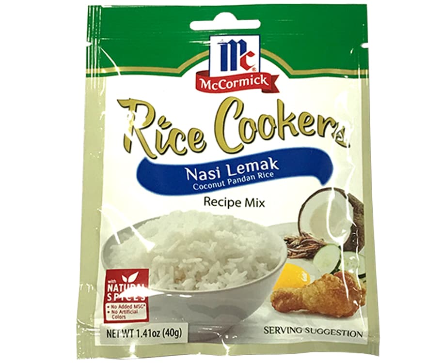 McCormick Rice Cookers Recipe Mix Nasi Lemak Coconut Pandan Rice 40g