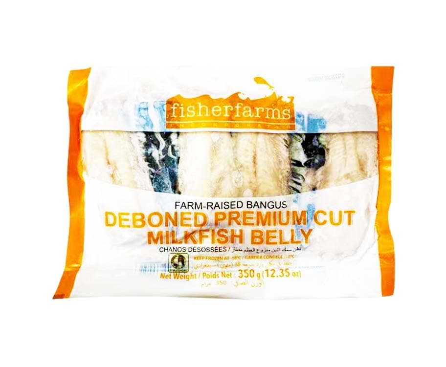 Fisherfarms Farm-Raised Bangus Deboned Premium Cut Milkfish Belly 350g