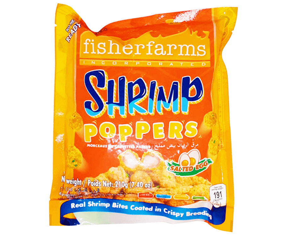 Fisherfarms Shrimp Poppers Salted Egg 210g