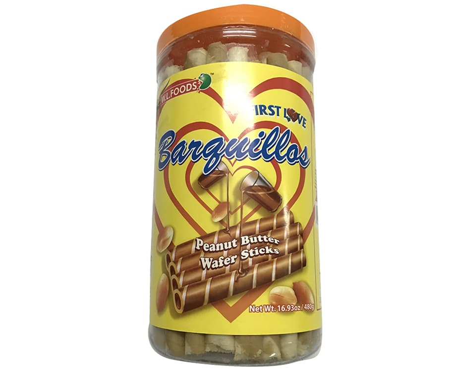 W.L. Foods Barquillos Peanut Butter Wafer Sticks 480g