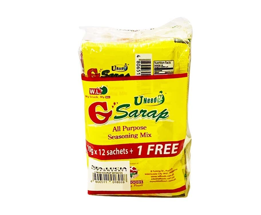 W.L. Foods U-Need G Sarap All Purpose Seasoning Mix (12+1 Sachets x 10g)