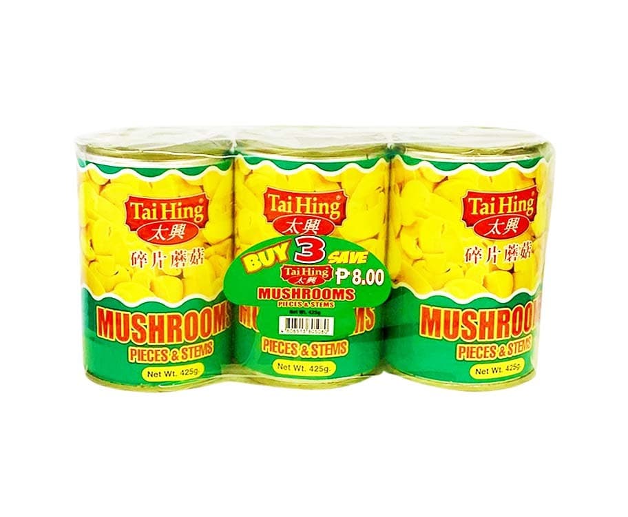 Tai Hing Mushroom Pieces & Stems (3 Packs x 425g)