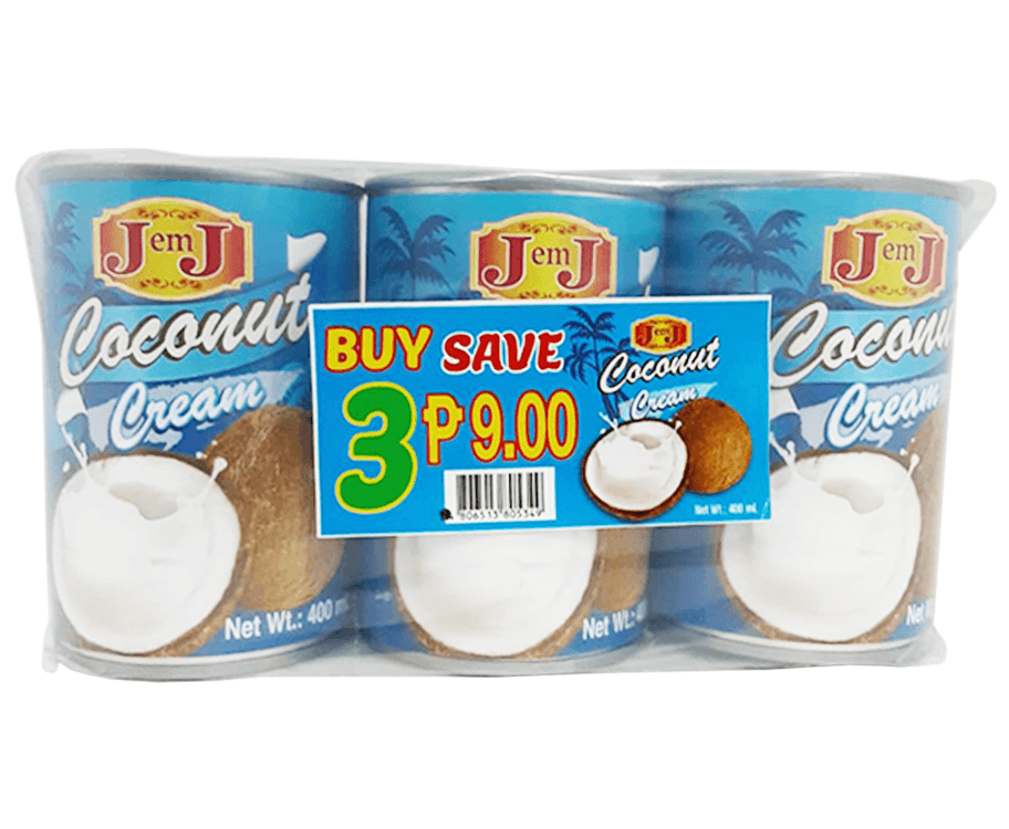 J Em J Coconut Cream (3 Packs x 400mL)