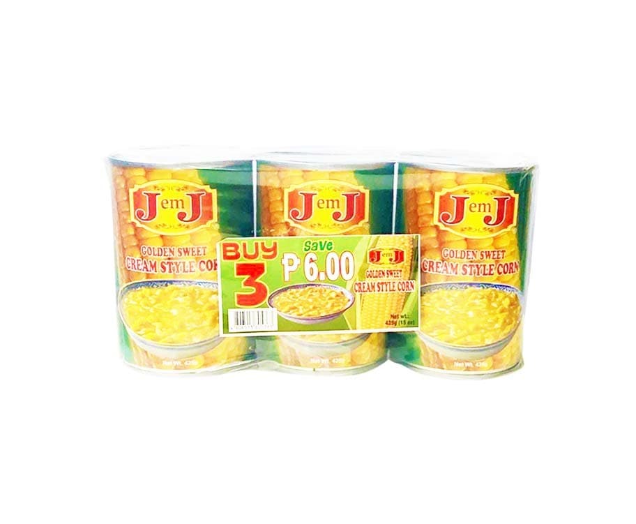 J em J Golden Sweet Cream Style Corn (3 Packs x 425g)