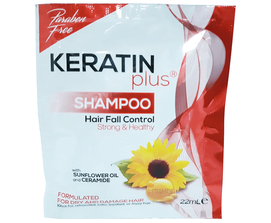 Keratin Plus Hair Fall Control Strong & Healthy Shampoo With Sunflower Oil and Ceramide 22mL