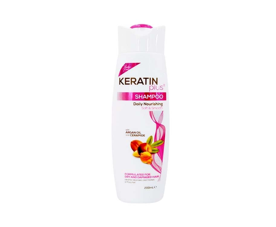 Keratin Plus Shampoo Daily Nourishing Soft & Smooth with Argan Oil and Ceramide 200mL
