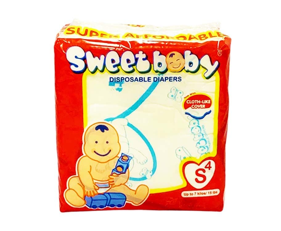Sweet Baby Disposable Diapers Small up to 7kg (15lbs) 4 Diapers