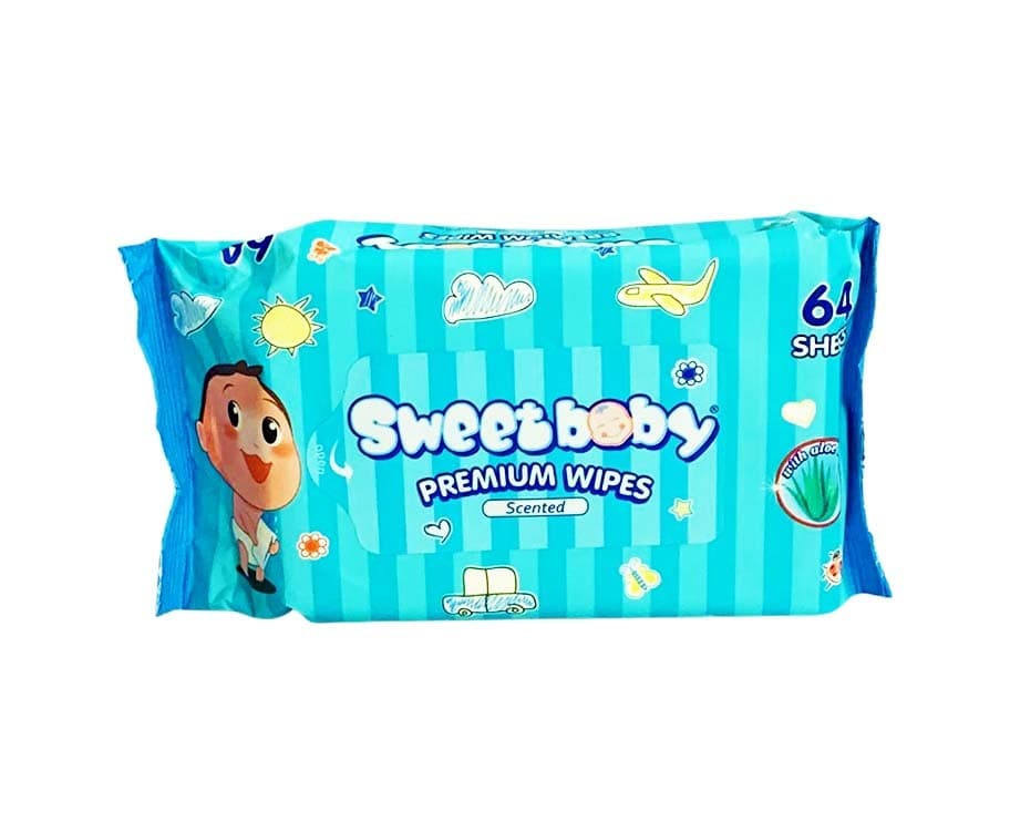 Sweetbaby Premium Wipes Scented 64 Sheets